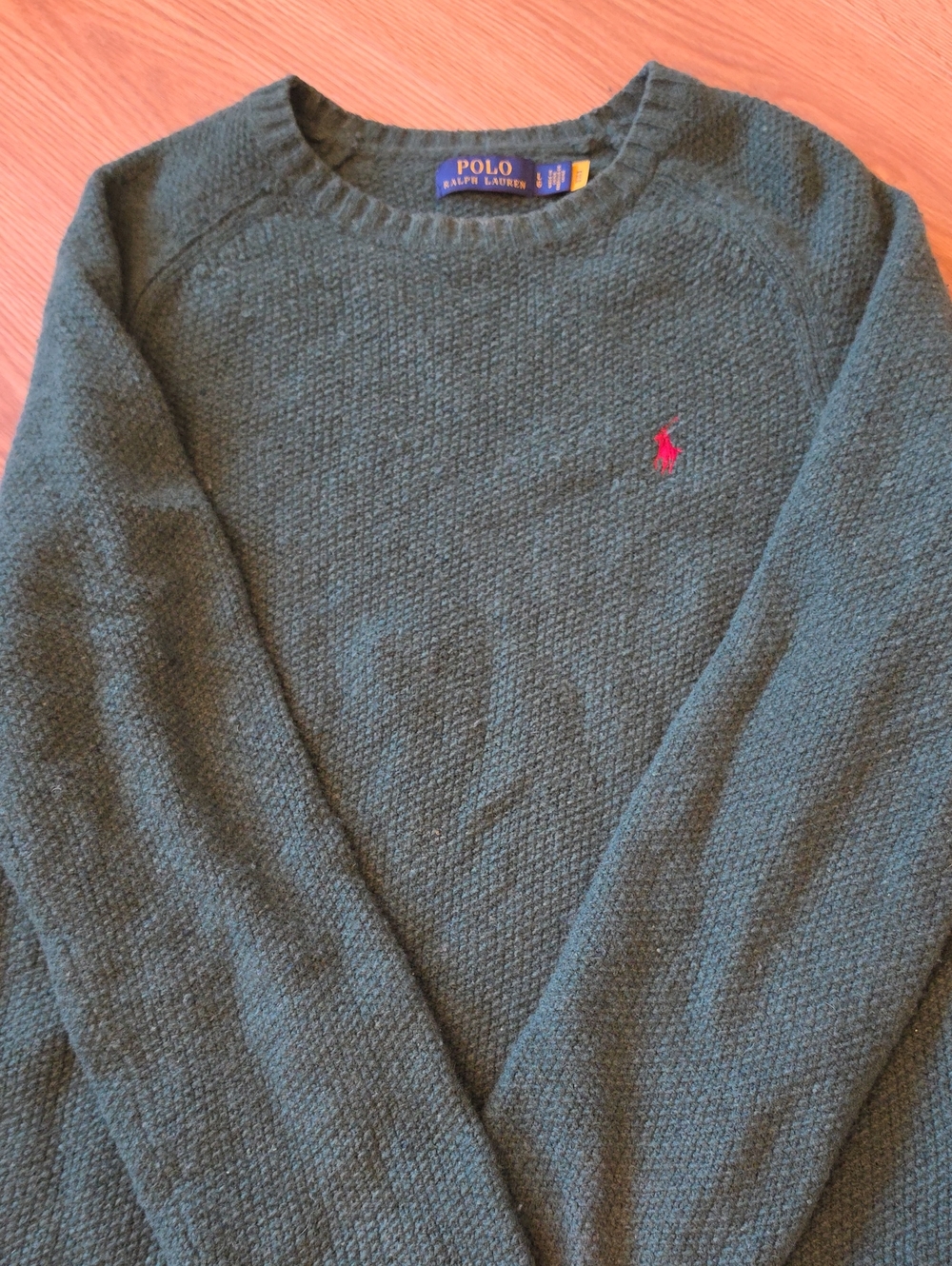 Polo by Ralph Lauren Forest Green Crewneck Sweater with Red Pony